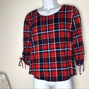 Forever Jade  Red Black Plaid Shirt Medium